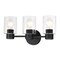 Westinghouse Fixture Wall 60W 3-Light Sylvestre, Matte Black CylIndoorical Clear Glass 6115600 - alternate 4